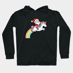 Santa Riding Unicorn Hoodie